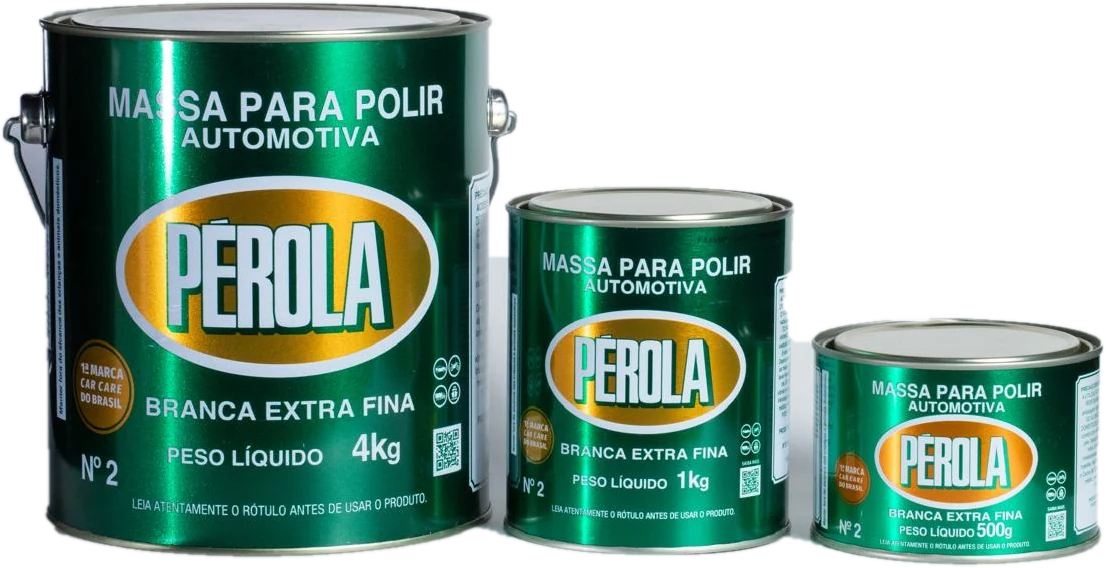 Massa de Polir Pérola em 4 kg, 1 kg e 500 g